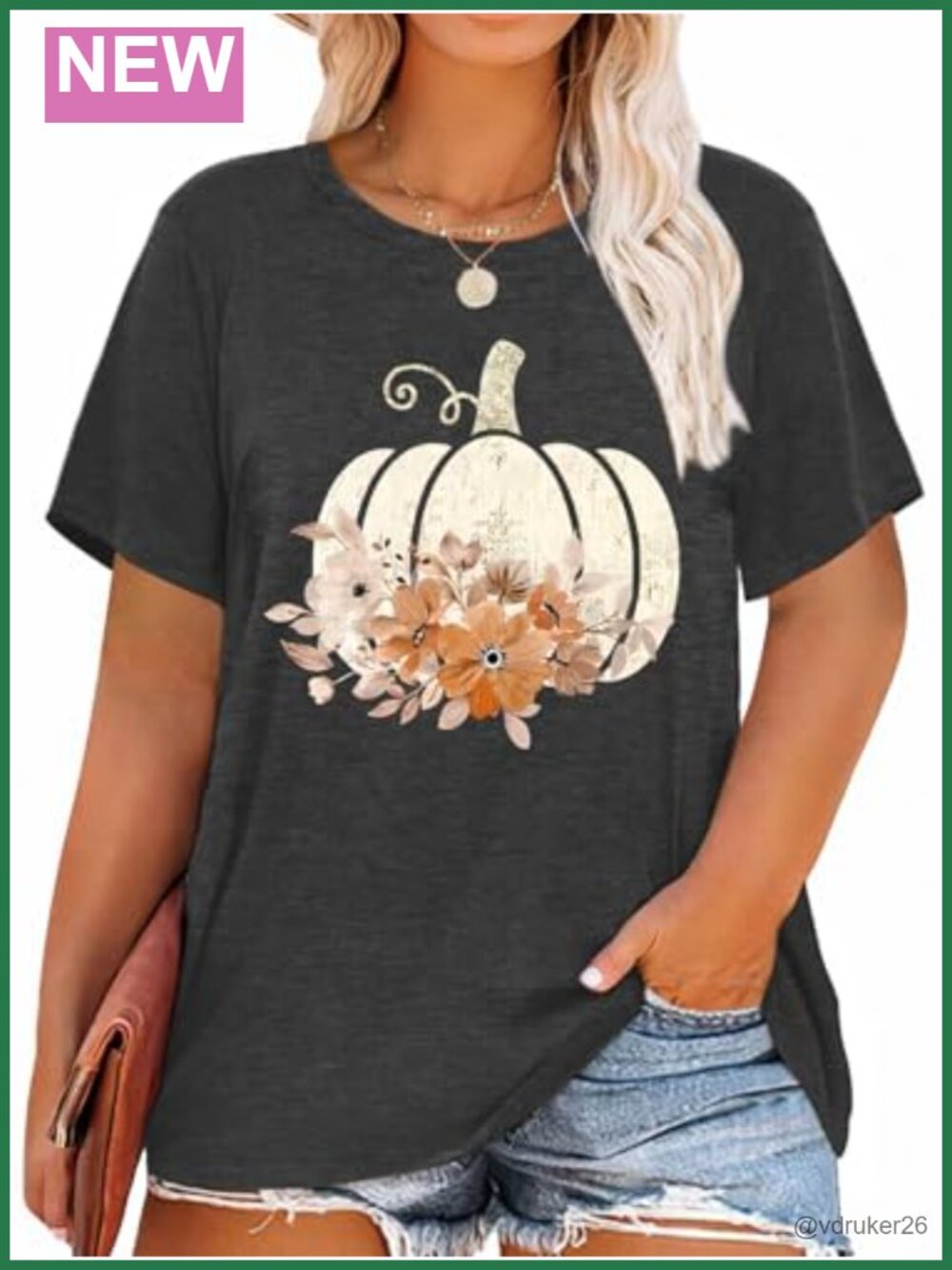 Plus Size Halloween Pumpkin Graphic Tee Fall Yall Short Sleeve Crew Neck T-Shirt